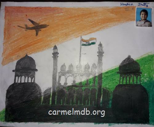 Sorry for late upload😅.... As it was a independence day sketch🇮🇳...  Which I have been submitted the photo to school to participate in the  competition... But didn't got anything 😶...so it is