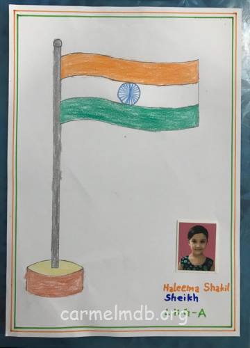 Indian Flag Drawing For Kids - Easy Step By Step Drawing